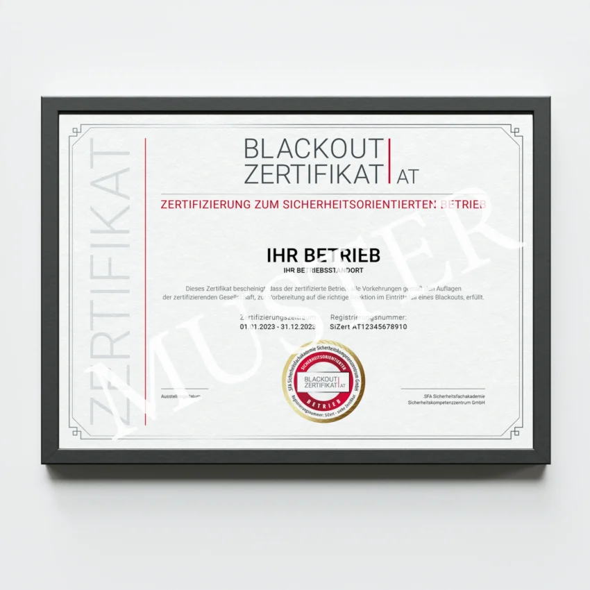 Zertifikat Rahmen schwarz